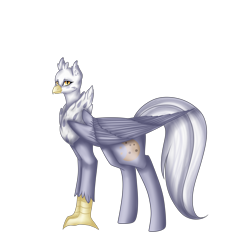 Size: 6200x6496 | Tagged: safe, artist:moonlight0shadow0, oc, oc only, oc:gerbera, species:classical hippogriff, species:hippogriff, absurd resolution, female, hybrid, simple background, solo, transparent background