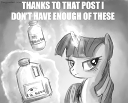 Size: 694x559 | Tagged: safe, artist:fongsaunder, character:twilight sparkle, brain bleach, image macro, reaction image