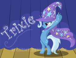 Size: 800x609 | Tagged: safe, artist:erysz, character:trixie, species:pony, species:unicorn, female, mare, solo, stage