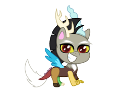 Size: 1024x768 | Tagged: safe, artist:delfinaluther, character:discord, species:draconequus, my little pony:pony life, cute, discute, hilarious in hindsight, male, simple background, smiling, solo, transparent background
