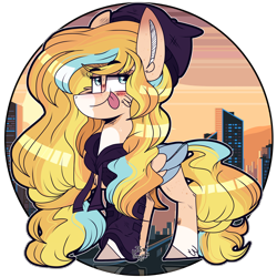 Size: 3000x3000 | Tagged: safe, artist:jxst-starly, oc, oc only, oc:sundance, species:pegasus, species:pony, birthday gift, city, digital art, female, simple background, solo, sunrise, transparent background