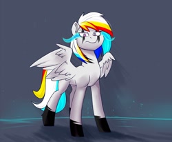 Size: 1634x1345 | Tagged: safe, artist:haruhi-il, oc, oc:agressive wings, species:pegasus, species:pony, angry, glowing eyes, looking at you, wings