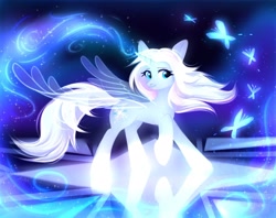 Size: 1600x1269 | Tagged: safe, artist:avrameow, species:alicorn, species:pony, alicornified, artificial wings, augmented, elsa, female, frozen (movie), frozen 2, magic, magic wings, mare, ponified, race swap, wings