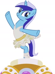 Size: 1280x1726 | Tagged: safe, artist:brightstar40k, character:minuette, species:pony, species:unicorn, episode:a royal problem, g4, my little pony: friendship is magic, arabesque, ballerina, ballet, ballet pose, ballet slippers, clothing, dancing, female, minuetterina, music box, one arm up, one leg out, pose, show accurate, solo, tutu, tututiful