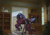 Size: 2000x1390 | Tagged: safe, artist:bra1neater, character:princess luna, species:alicorn, species:pony, g4, book, bookshelf, cabinet, cupboard, ethereal mane, female, fine art emulation, galaxy mane, hoers, indoors, mare, raised hoof, realistic horse legs, solo