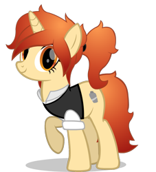 Size: 981x1080 | Tagged: safe, artist:thunder-blur, oc, oc only, oc:chole, species:pony, species:unicorn, barmare, clothing, simple background, solo, transparent background