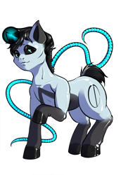 Size: 835x1214 | Tagged: safe, artist:leastways, oc, oc only, oc:iso, species:pony, species:unicorn, female, magic, mare, simple background, solo, tentacles, transparent background
