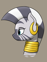 Size: 1400x1850 | Tagged: safe, artist:alexi148, character:zecora, species:pony, species:zebra, bust, female, mare, simple background, solo