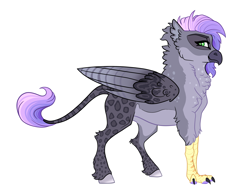 Size: 3550x2756 | Tagged: safe, artist:venommocity, oc, oc:bellatrix, parent:gabby, parent:sweetie belle, species:hippogriff, female, magical lesbian spawn, offspring, parents:gabbelle, simple background, solo, white background