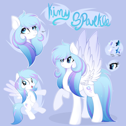 Size: 2700x2700 | Tagged: safe, artist:takan0, oc, oc:kimy sparkle, species:pegasus, species:pony, blue background, female, high res, mare, simple background, solo