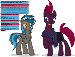Size: 2300x1754 | Tagged: safe, artist:le-23, character:fizzlepop berrytwist, character:tempest shadow, oc, oc:going lucky, species:pegasus, species:pony, species:unicorn, broken horn, eye scar, horn, pegasus oc, scar, simple background, transparent background, wings