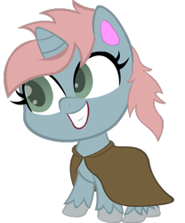 Size: 538x647 | Tagged: safe, artist:thunder-blur, oc, oc only, oc:astral starlight, species:pony, species:unicorn, my little pony:pony life, cloak, clothing, simple background, solo, transparent background