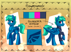 Size: 4500x3300 | Tagged: safe, artist:supermoix, oc, oc:supermoix, species:pegasus, species:pony, cute, green hair, green mane, pink eyes, reference sheet, solo