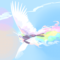 Size: 4000x4000 | Tagged: safe, artist:yanisfucker, character:princess celestia, species:alicorn, species:pony, absurd resolution, big wings, female, flying, from below, gradient background, mare, praise the sun, sky, solo, spread wings, wings