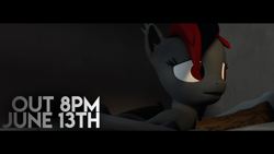 Size: 1920x1080 | Tagged: safe, artist:jollyoldcinema, oc, oc:nightfang, species:pony, 3d, alone, apartment, bed, sfm pony, solo, source filmmaker