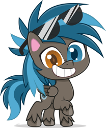 Size: 1024x1229 | Tagged: safe, artist:le-23, oc, oc only, oc:going lucky, species:pegasus, species:pony, my little pony:pony life, chibi, heterochromia, pegasus oc, simple background, solo, transparent background, wings
