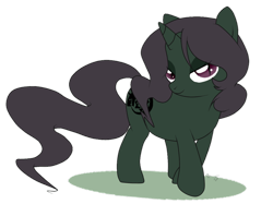 Size: 900x673 | Tagged: safe, artist:turrkoise, species:pony, species:unicorn, beautiful, bedroom eyes, female, flirtatious, fullmetal alchemist, homunculus, looking at you, lust the lascivious, mare, ponified, seductive pose, slit eyes, smiling, smirk, solo