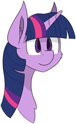 Size: 1470x2379 | Tagged: safe, artist:skylarpalette, character:twilight sparkle, character:twilight sparkle (unicorn), species:pony, species:unicorn, big ears, ear fluff, female, fluffy, horn, mare, purple, simple background, simple shading, smiling, transparent background
