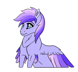 Size: 3241x3000 | Tagged: safe, artist:venommocity, oc, oc:astra, parent:dumbbell, parent:rainbow dash, parents:dumbdash, species:pegasus, species:pony, colored wings, female, mare, multicolored wings, offspring, simple background, solo, white background, wings