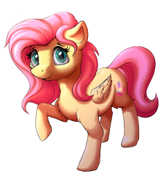 Size: 800x843 | Tagged: safe, artist:shaliwolf, character:fluttershy, species:pegasus, species:pony, female, looking at you, raised hoof, simple background, solo, transparent background