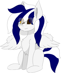 Size: 5426x6409 | Tagged: safe, alternate version, artist:skylarpalette, oc, oc only, oc:swift, species:pegasus, species:pony, big ears, chest fluff, crying, fluffy, male, pegasus oc, pegasus wings, sad, scrunch, scrunched muzzle, simple background, simple shading, sitting, spread wings, stallion, transparent background, wings