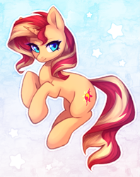 Size: 1801x2277 | Tagged: safe, artist:avrameow, character:sunset shimmer, species:pony, species:unicorn, my little pony:equestria girls, cute, female, shimmerbetes, solo, stars
