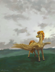 Size: 1320x1708 | Tagged: safe, artist:malinetourmaline, character:spitfire, species:pegasus, species:pony, female, solo