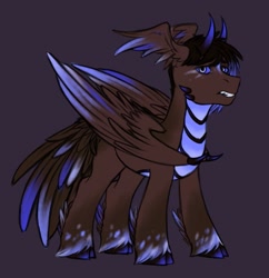 Size: 825x852 | Tagged: safe, alternate version, artist:ash_helz, oc, oc only, species:dracony, species:dragon, species:pony, cloven hooves, horns, hybrid, simple background, solo, unshorn fetlocks, wings