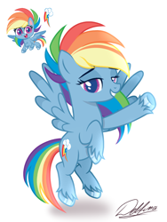 Size: 768x1024 | Tagged: safe, artist:delfinaluther, character:rainbow dash, species:pegasus, species:pony, my little pony:pony life, backwards cutie mark, female, g4.5 to g4, mare