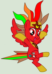 Size: 860x1224 | Tagged: safe, artist:twidashfan1234, base used, oc, oc only, oc:firefly solstice, species:pegasus, species:pony, g4, solo, super, super form