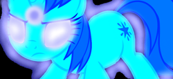 Size: 1914x876 | Tagged: safe, artist:mellow91, edit, character:asteria, oc, oc:luminoso, species:pony, episode:2-4-6 greaaat, g4, frown, glowing eyes, possessed