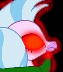 Size: 623x715 | Tagged: safe, artist:mellow91, edit, edited screencap, screencap, character:silverstream, oc, oc:kaṇḍarā, g4, bound, coils, glowing eyes, possessed, red eyes, red light, snake, wrapped up