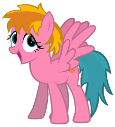 Size: 722x800 | Tagged: safe, artist:thunder-blur, character:ploomette, species:pegasus, species:pony, g4, female, open mouth, simple background, solo, transparent background