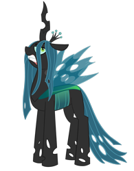 Size: 1692x2174 | Tagged: safe, artist:albinon, character:queen chrysalis, species:changeling, g4, changeling queen, commission, commissioner:reversalmushroom, female, simple background, solo, transparent background
