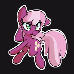 Size: 2500x2500 | Tagged: safe, artist:kindakismet, character:cheerilee, species:earth pony, species:pony, g4, black background, cheeribetes, cute, female, high res, mare, simple background, solo