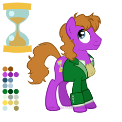 Size: 504x504 | Tagged: safe, artist:lissystrata, character:doctor whooves, character:time turner, species:earth pony, species:pony, g4, doctor who, eighth doctor, male, ponified, reference sheet, simple background, solo, stallion, the doctor, transparent background