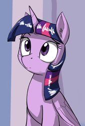 Size: 400x588 | Tagged: safe, artist:otakuap edit, character:twilight sparkle, character:twilight sparkle (alicorn), species:alicorn, species:pony, g4, ear fluff, female, looking at something, mare, sitting, solo
