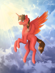 Size: 768x1024 | Tagged: safe, artist:delfinaluther, oc, species:alicorn, species:pony, g4, alicorn oc, horn, wallpaper, wings