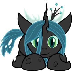 Size: 1280x1262 | Tagged: safe, artist:blackwater627, character:queen chrysalis, cute, cutealis, female, filly, happy, looking at you, nymph, simple background, smiling, solo, transparent background, vector