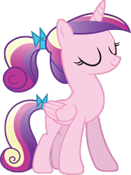 Size: 5082x6788 | Tagged: safe, artist:birthofthepheonix, character:princess cadance, episode:a canterlot wedding, g4, my little pony: friendship is magic, absurd resolution, female, filly cadance, ponytail, proud, simple background, solo, teen princess cadance, transparent background, vector