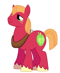 Size: 2400x2900 | Tagged: safe, artist:anarchemitis, character:big mcintosh, species:earth pony, species:pony, alternate hairstyle, big swagintosh, high res, male, simple background, solo, stallion, transparent background, vector