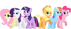 Size: 9995x4098 | Tagged: safe, artist:spectty, character:applejack, character:fluttershy, character:pinkie pie, character:rainbow dash, character:rarity, character:twilight sparkle, absurd resolution