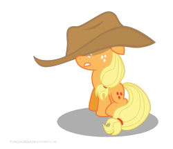 Size: 2656x2300 | Tagged: safe, artist:fongsaunder, character:applejack, female, filly, foal, high res, solo