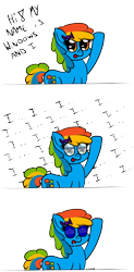Size: 1000x2037 | Tagged: safe, artist:chibi95, blue screen of death, bow, comic, dialogue, drool, hair bow, open mouth, ponified, simple background, smiling, solo, transparent background, waving, windows