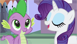 Size: 1244x718 | Tagged: safe, artist:a01421, artist:acuario1602, character:rarity, character:spike