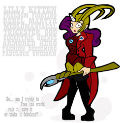 Size: 883x904 | Tagged: safe, artist:lillykitten, character:rarity, amalgamation, boots, enjorlas, female, horned humanization, humanized, iron man, les miserables, lillykitten, loki, shoes, solo, thigh boots
