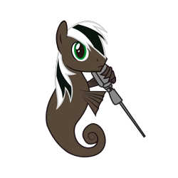 Size: 4103x4103 | Tagged: safe, artist:spectty, oc, oc only, species:sea pony, absurd resolution, microphone, solo