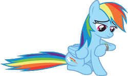 Size: 9531x5709 | Tagged: safe, artist:birthofthepheonix, character:rainbow dash, absurd resolution, bored, female, simple background, solo, transparent background, vector, watch
