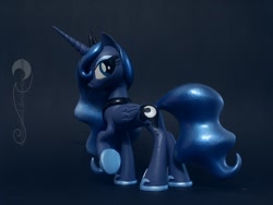 Size: 1440x1080 | Tagged: safe, artist:groovebird, character:princess luna, female, figurine, looking back, sculpture, solo