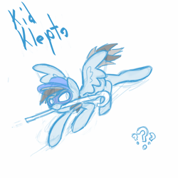 Size: 800x800 | Tagged: safe, artist:familywing, character:daring do, oc, oc only, oc:kid klepto, solo